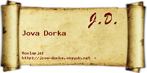 Jova Dorka névjegykártya